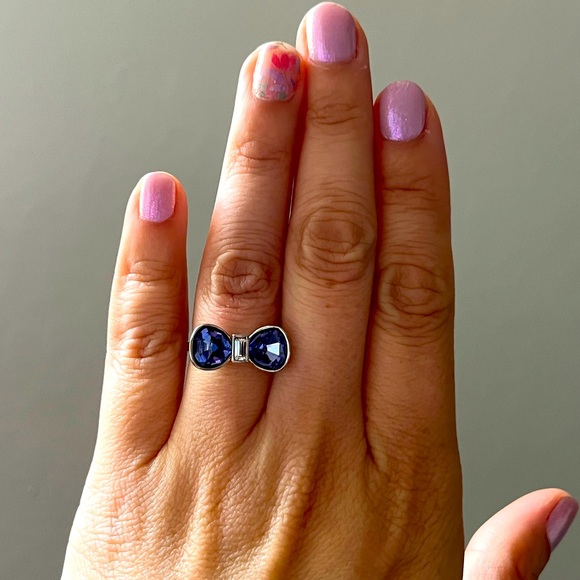 Swarovski Amethyst Crystal Bow Ring US size 6 - Picture 4 of 5